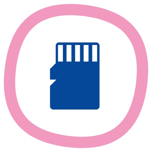 Obsługa kart microSD do 32 GB w LAMAX InstaKid1 Pink