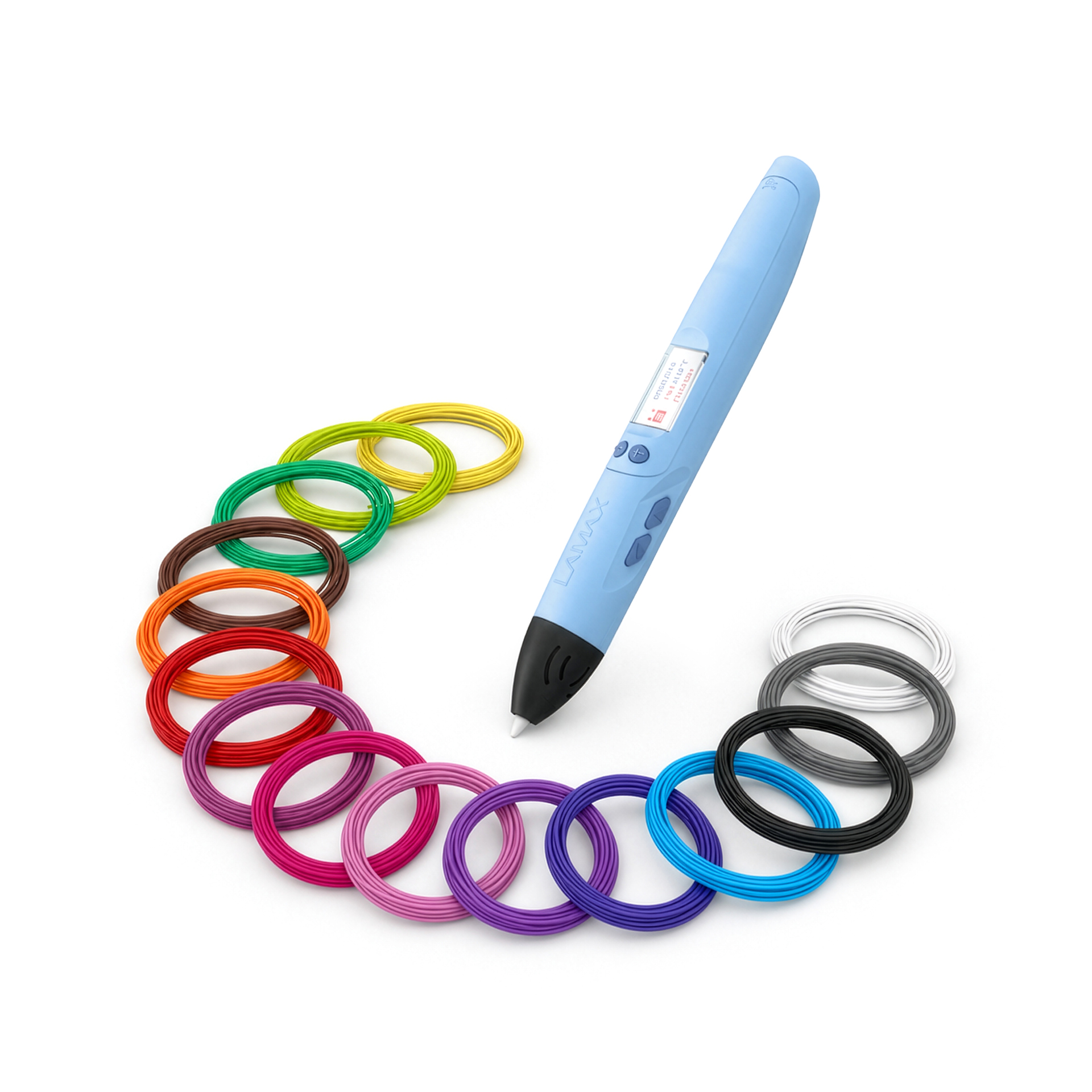 LAMAX ArtKid2 Pro 3D Blue długopis 3D z wyświetlaczem i filamentem PLA